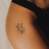 Tatuaje Flores y Cristales