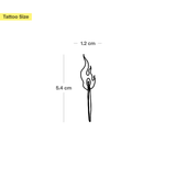 Tatuaje Cerilla Ardiendo