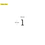 l - Kleinbuchstabe Tattoo