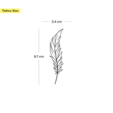 Tatuaje Pluma sencilla