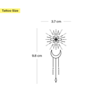 Tatuaje Ornamental geométrico de la luna