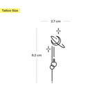 Tatuaje Luna pequeña y estrellas pequeñas