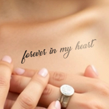 Tatuaje "forever in my heart"