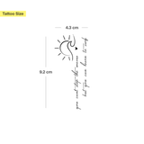 Tatuaje "you cant stop the waves but you can learn to surf"