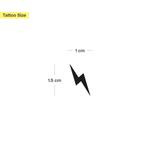 Tatuaje Rayo Negro Pequeño