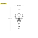 Tatuaje Elementos de loto y luna