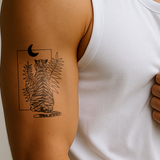 Tatuaje Tigre en Rectángulo