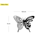 Tatuaje Mariposa semirellenada