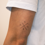 Tatuaje Brújula con Signos