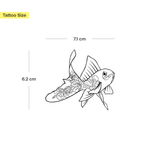 Tatuaje Floral con pez dorado