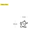 Tatuaje Tortuga Pequeña & Elefante Pequeño - Pack Doble