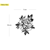 Tatuaje Rosa con mariposa