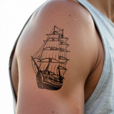 Tatuaje Barco pirata grande