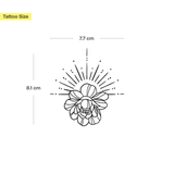 Tatuaje Sol y flor de loto