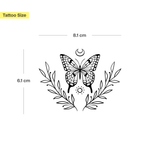 Tatuaje Mariposa en corona de laurel