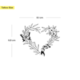 Tatuaje Corona de corazones y flores con mariposa y pez