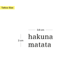 Tatuaje Hakuna Matata y Sol Radiante - Pack Doble