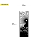 Tatuaje Puesta de sol en rectángulo