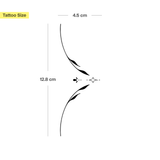 Tatuaje Simétrico bonito con motivos vegetales