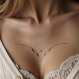 Tatuaje Simétrico bonito con motivos vegetales