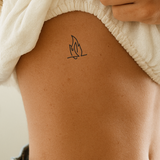 Tatuaje Llama Abstracta