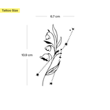 Tatuaje Combinado Flores de nacimiento y signos del zodíaco