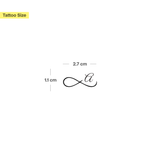 Tatuaje Infinito con iniciales (A-Z)