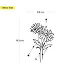 Tatuaje Combinado Flores de nacimiento y signos del zodíaco