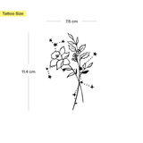 Tatuaje Combinado Flores de nacimiento y signos del zodíaco