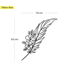 Tatuaje Pluma floral