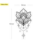 Tatuaje Flor de loto geométrica
