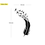 Tatuaje Pluma con pájaros