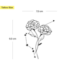Tatuaje Combinado Flores de nacimiento y signos del zodíaco