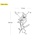 Tatuaje Combinado Flores de nacimiento y signos del zodíaco
