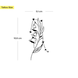 Tatuaje Combinado Flores de nacimiento y signos del zodíaco