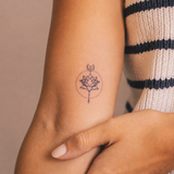 Tatuaje Loto con Círculo