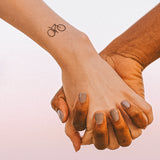 Tatuaje Bicicleta Líneas y Círculos