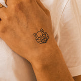 Tatuaje Cabeza de Tigre Geométrica