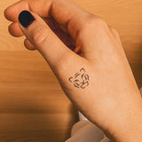 Tatuaje Cabeza de Tigre Pequeña