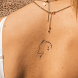 Tatuaje Silueta Cabeza de Lobo