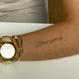 Tatuaje Never Give Up