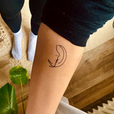 Tatuaje Cara y Luna