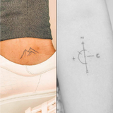 Tatuaje Glaciar & Brújula - Pack Doble