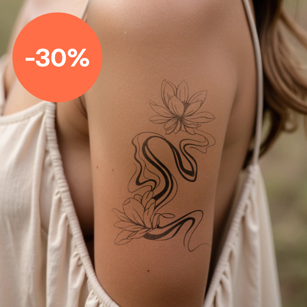 Tatuaje Flor de loto difuminada