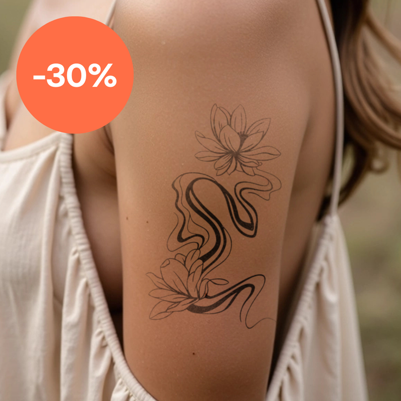 Tatuaje Flor de loto difuminada