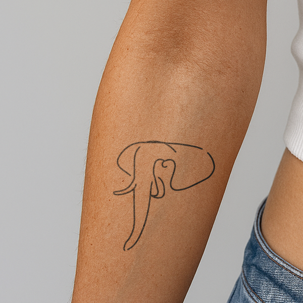 Tatuaje Elefante Abstracto