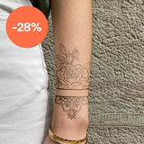 Tatuaje Rosa y Mandala