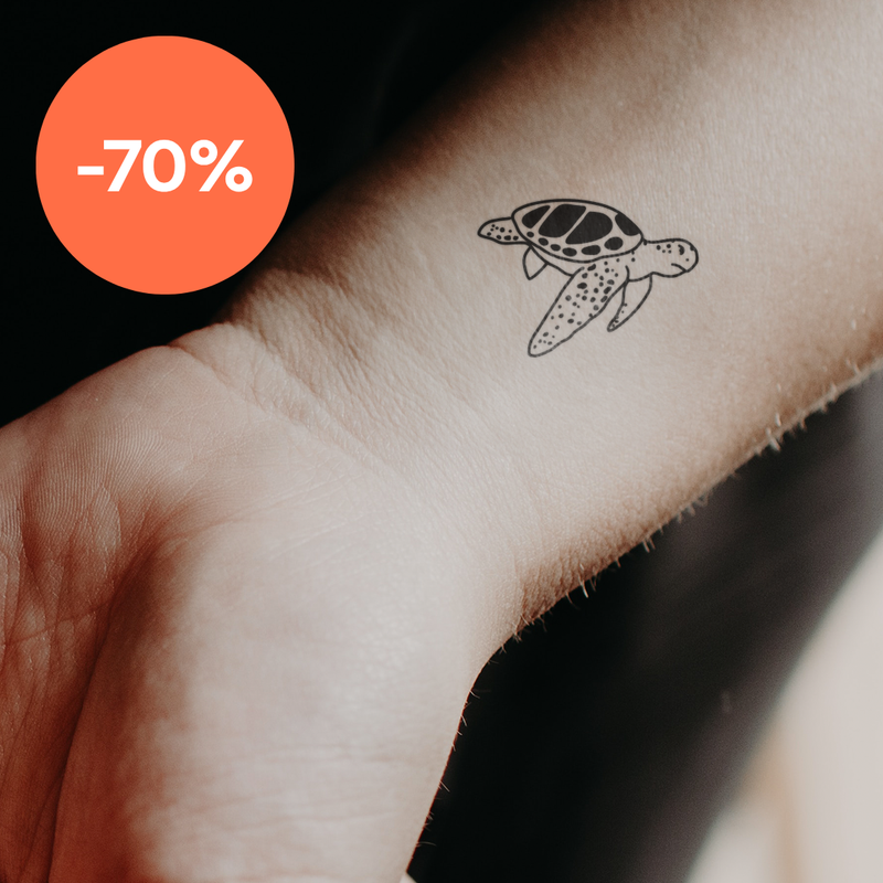 Tatuaje Tortuga Cute 