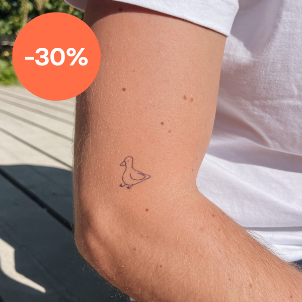 Tatuaje Pato Sentado