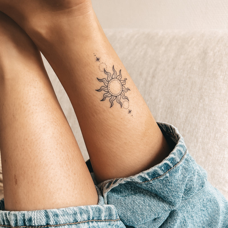 Tatuaje Sol Geométrico